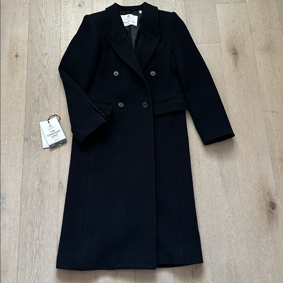 EUC aritzia babaton constant coat soft wool cashmere black size small - Picture 1 of 16